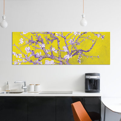 Almond Blossom On Yellow by Vincent Van Gogh - Panoramic Gallery-Wrapped Canvas Giclée on Canvas