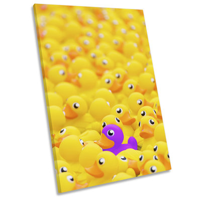 Rubber Duck Bathroom Picture - Wrapped Canvas Art Prints