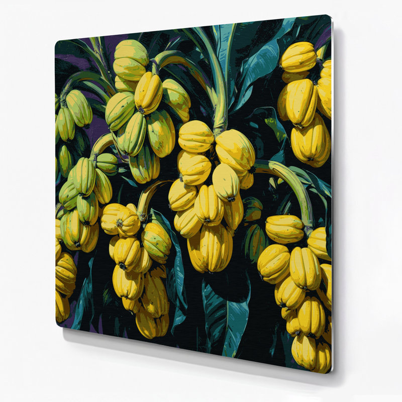 Art mural en métal Fruit Plantain, H 32 po x l 32 po