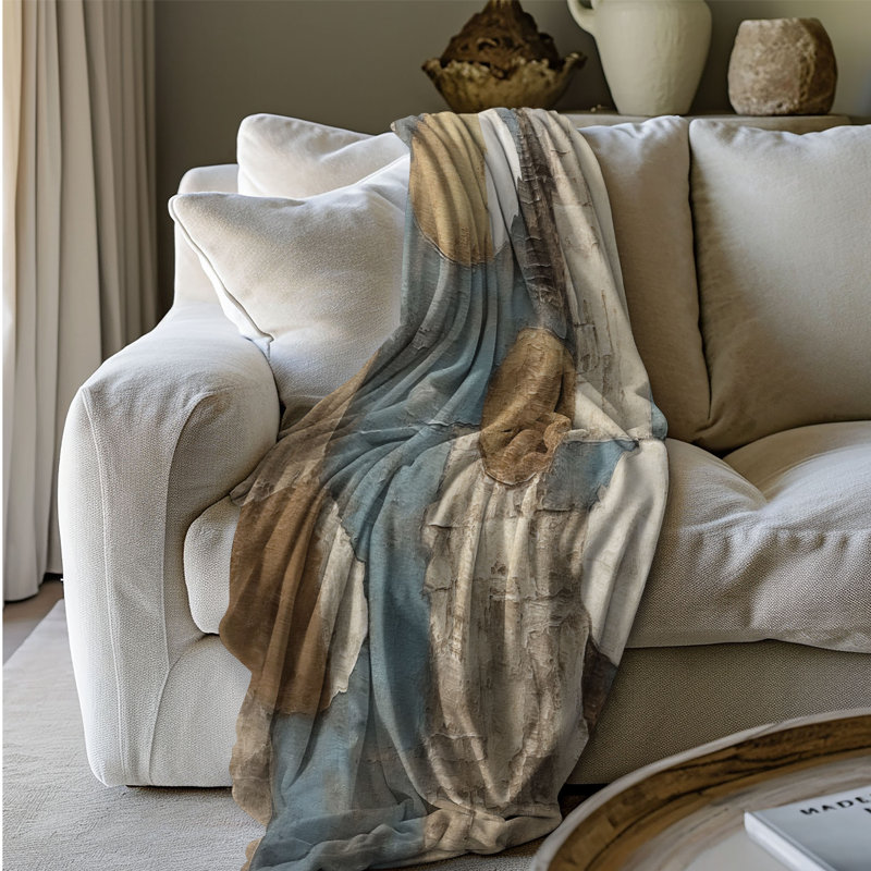 Jeté Indigo Horizon Harmony - 1 pièce Sherpa Bl Premium, L 50 po x L 60 po