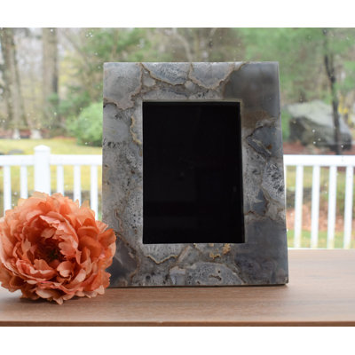 Gray Stone Embossed Picture Frame
