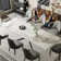 78.74'' To 110.24'' Rectangular Extendable Dining Table With Sintered Stone Top For 8-10