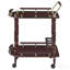 Chariot de service à 2 tablettes Merlot and Brass