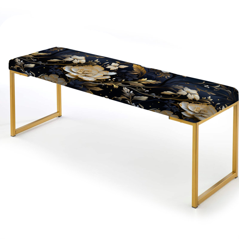Banc rembourré or, Moonlit Whispers Moody Patterns