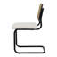 Ensemble de 2 chaises de salle à manger de style Mid-Century modernes en velours avec dossier naturel, beige