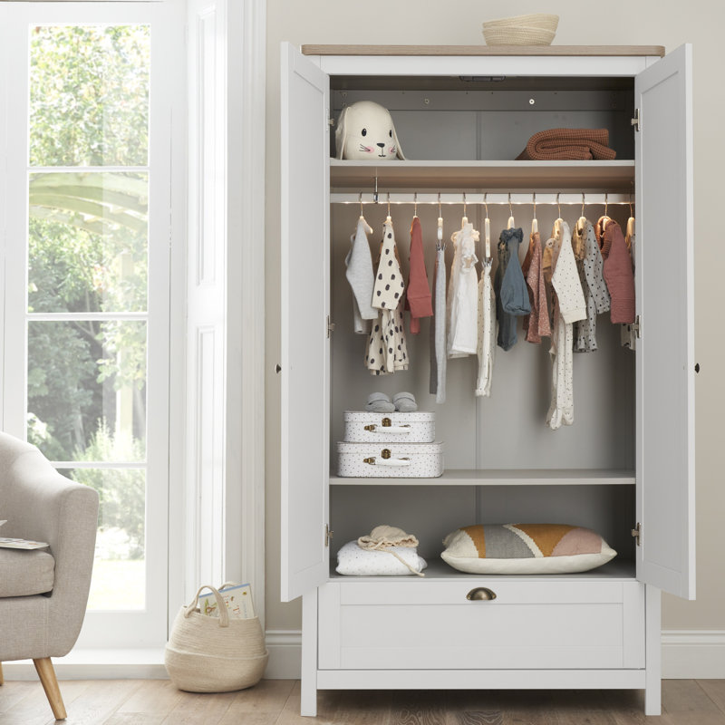 Verona 2 Door Wardrobe, White/Oak