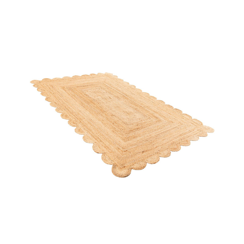 Cosner Hand Braided Area Rug, Rectangle 5'1" x 8'