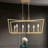 6-Light Gold Kitchen Island Linear Pendant