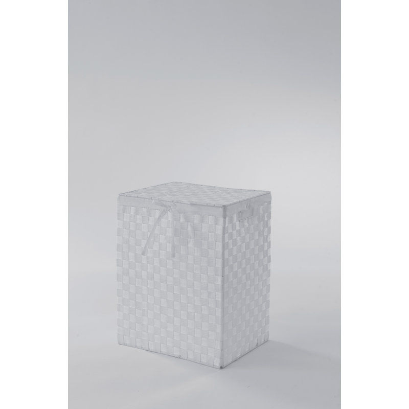 Stan Fabric Laundry Hamper with Handles, White