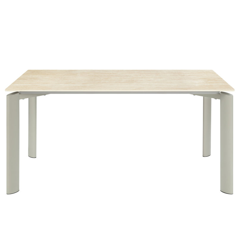 La table de dessus en céramique grise pour les familles occupées finit de manger un look moderne