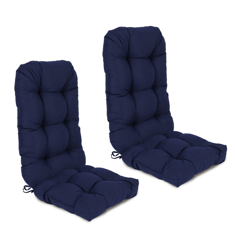 Outdoor Adirondack Chair Seat / Back Cushion (Set of 2), Dark Blue