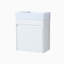 Meuble-lavabo mural 18 po avec lavabo en résine blanche et porte d'armoire à fermeture en douceur 18 po-366328528