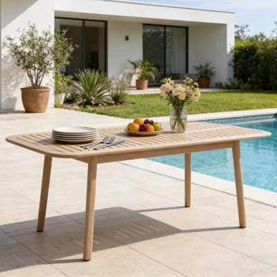 Outdoor Extendable Wood Dining Table