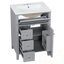 Meuble-lavabo avec lavabo, 3 tiroirs, 1 armoire et tablette réglable-2059834016