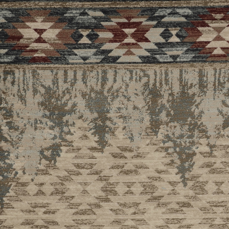 Tapis Mardell Southwestern, Rectangle 5 pi 3 po x 7 pi 7 po, Ivoire ivoire