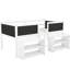 Lit mezzanine simple simple avec structure, tablettes mobiles et tableau noir - Option de chambre à coucher pour tableau noir décoratif, tablettes polyvalentes