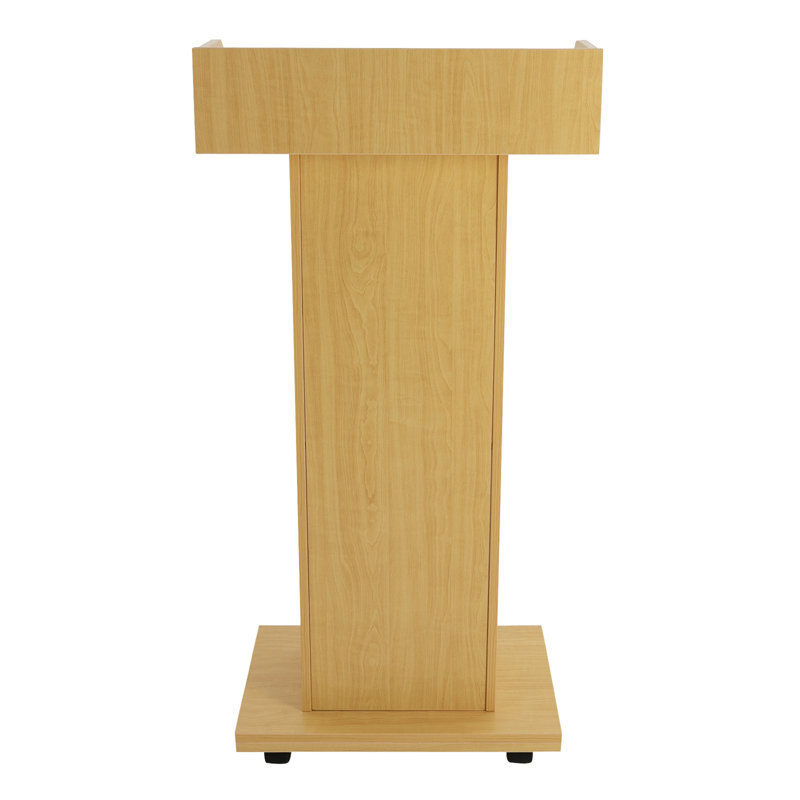 Podium en bois 43,3 po avec roulettes, Bois de chêne