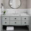 Plateau de meuble-lavabo simple 48 po avec lavabo en quartz - pour remplacement de meuble-lavabo, sans armoire