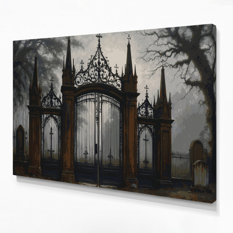 Art d'Halloween sur toile, portes d'Halloween, H 8 po x l 10 po