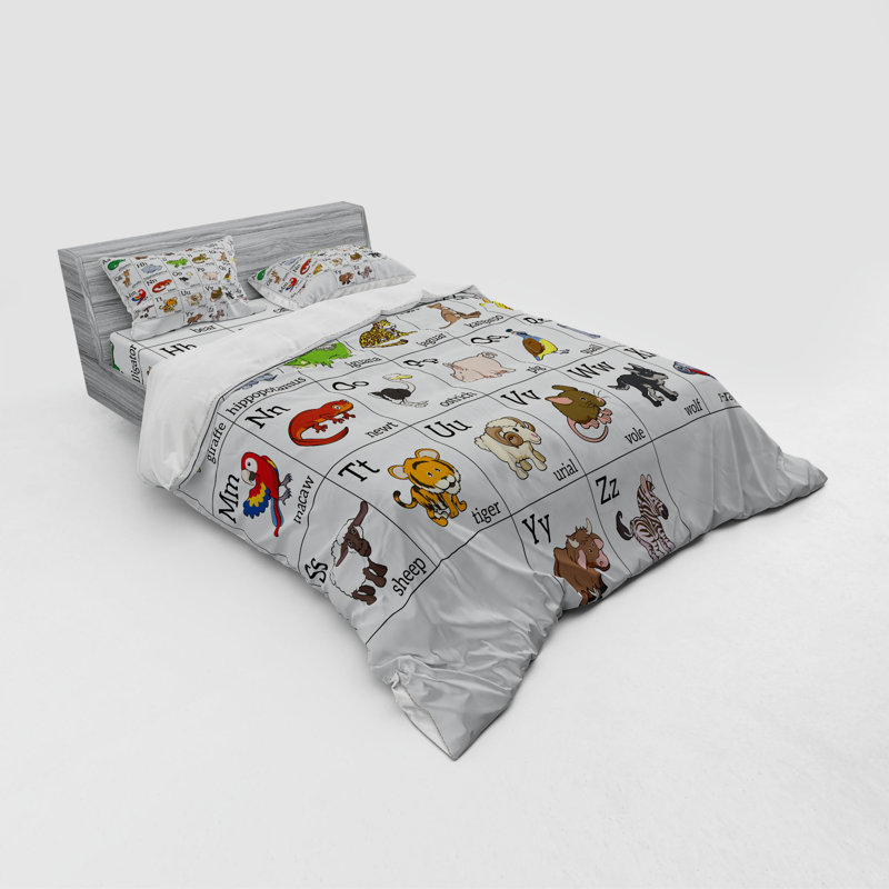 Ensemble de housse de couette éducatif, Housse de couette grand + 3 pièces supplémentair