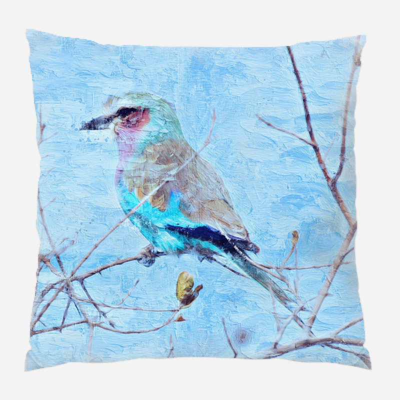 Coussin oiseau Mccallister, Microsuède, Intérieur