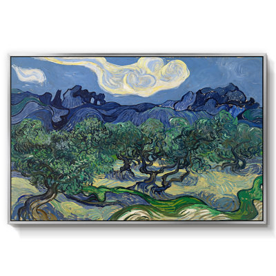 Olive oliviers avec les Alpilles en arrière-plan, 1889 - Vincent van Gogh, toile tendue avec châssis