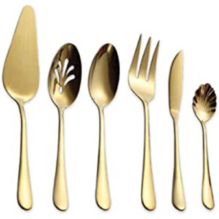 Luxury Style Stainless Steel Cutlery Set White & Gold Stainless Steel  Flatware Full Set Set Dinner Knife Fork Spoon Dinnerware 