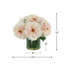 Faux Peony Arrangement in a Glass Vase-714086739