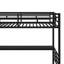 Structure de lit mezzanine en métal robuste avec bureau, lit mezzanine simple avec marches