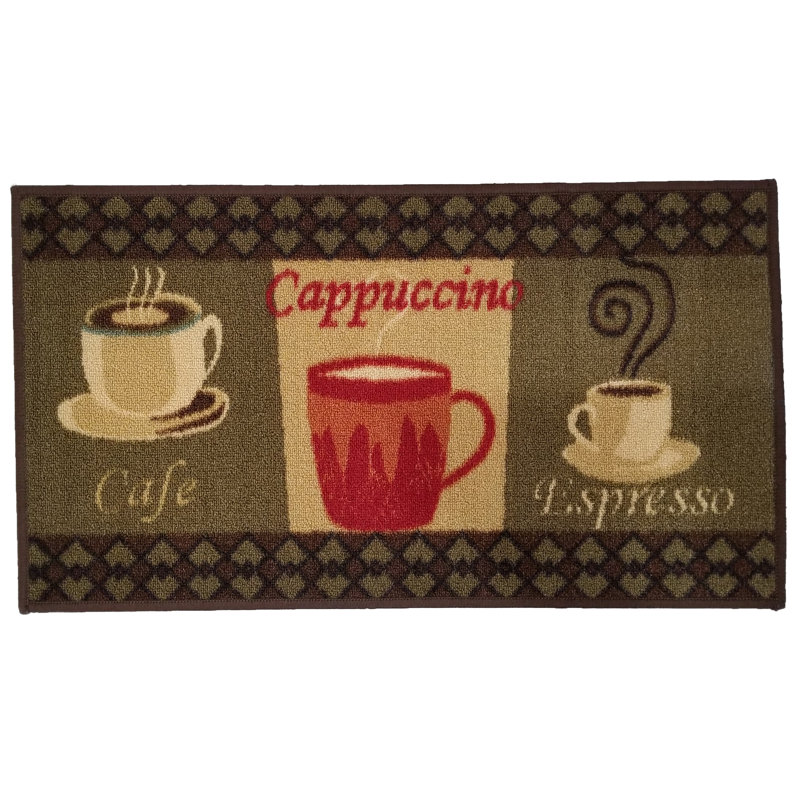 Tapis de cuisine Cafe, Cappuccino, Espresso Rishel, 1 pi 6 po x 2 pi 7 po
