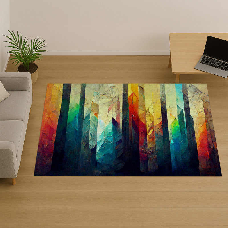 Abstract Area Rug, Rectangle 155 x 230 cm