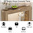 55" Console Table With LED Light,Wooden Entryway Tables,Sofa Tables-1209420795