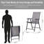 Ensemble de 2 chaises de patio pliables Outsunny, chaises de patio extérieures empilables avec accoudoirs pour la pelouse, le camping, la salle à manger, la plage, la structure en métal, sans assemblage, gris-1546653046