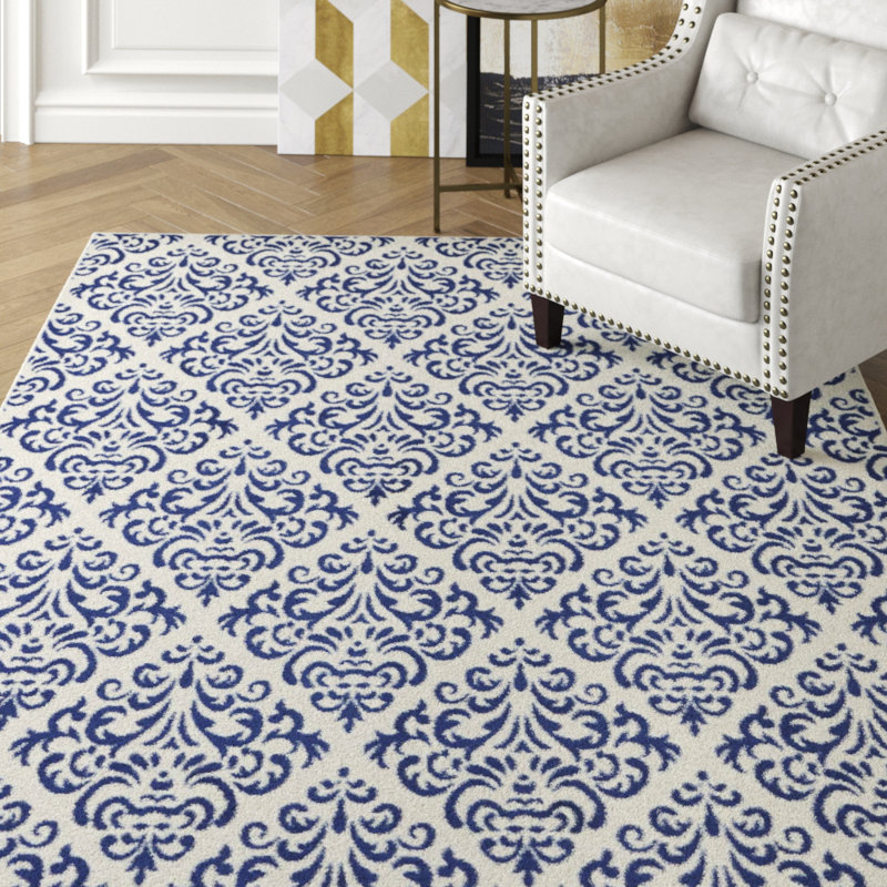 Damask Area Rug, Rectangle 160 x 221cm