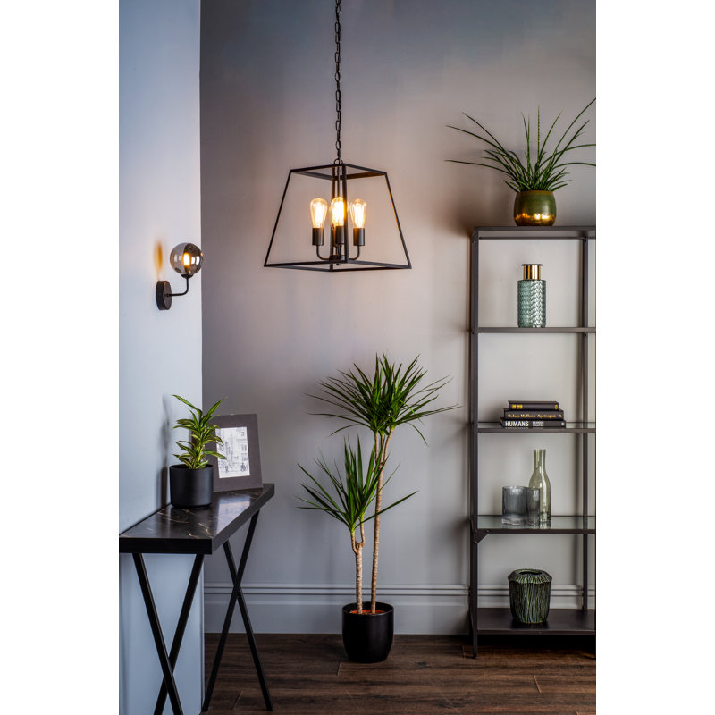 Wall Light, Smoke Glass, Matt Black