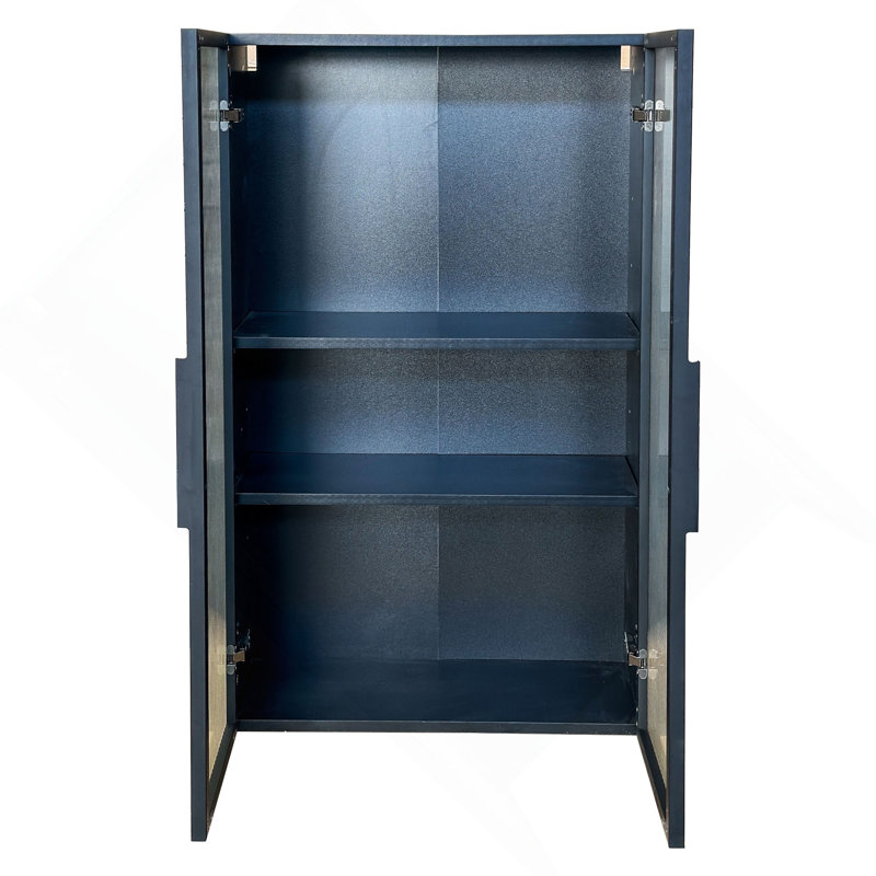 Armoire de rangement de salle de bain murale avec porte vitrée