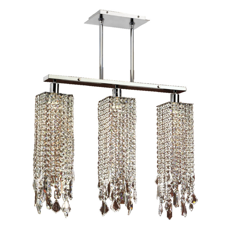 Luminaire suspendu linéaire pour îlot de cuisine 3 lumières Knowle