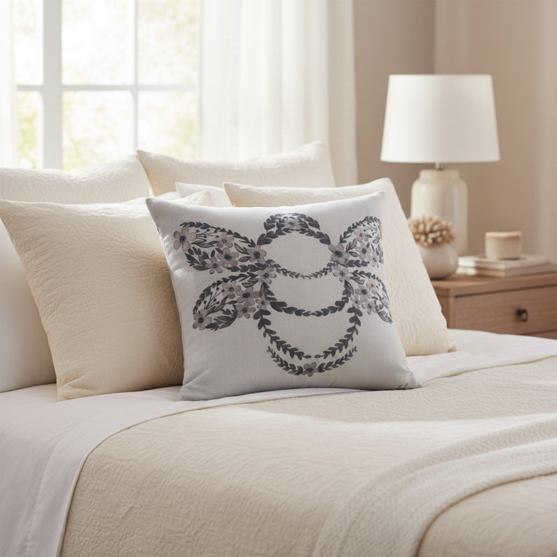 Bee Noir Throw Pillow 12" x 12"