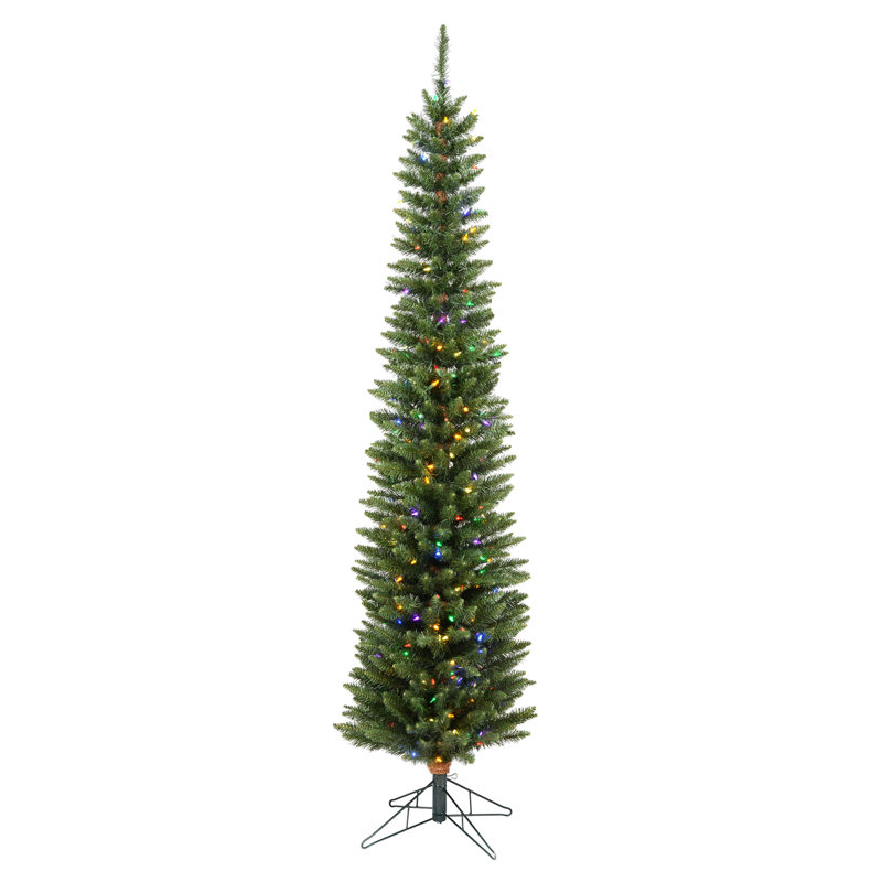 Durham Pole 6.5' H Lighted Artificial Pine Christmas Tree