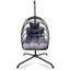 Fauteuil à œufs pivotant avec support intérieur et extérieur en rotin et panier suspendu pour chaise de patio-1197898669