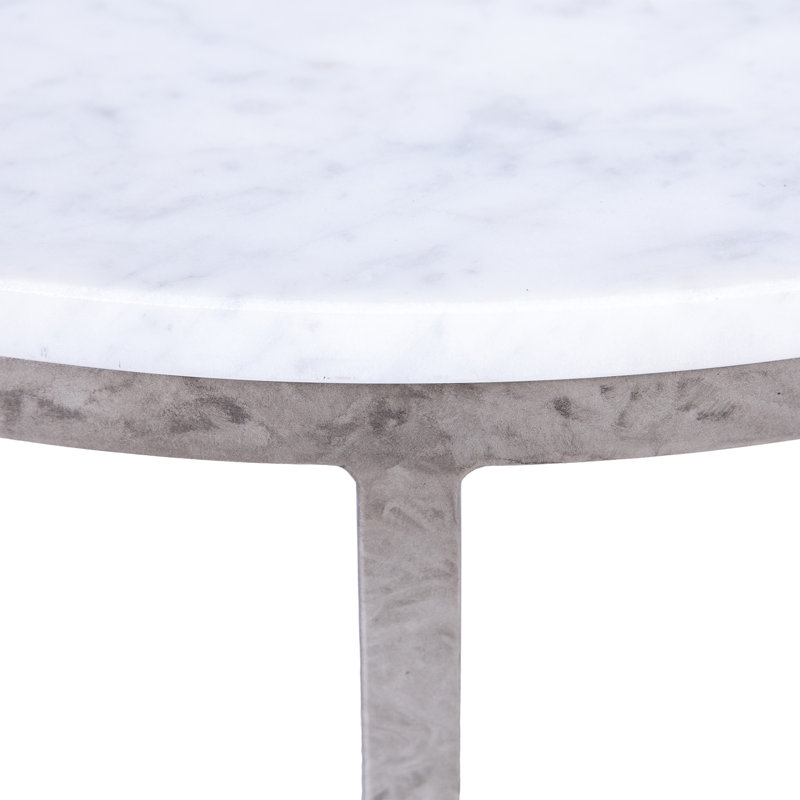 Table de bout en marbre, Argent royal