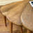  Solid Wood 3 Legs Nesting Tables -Walnut