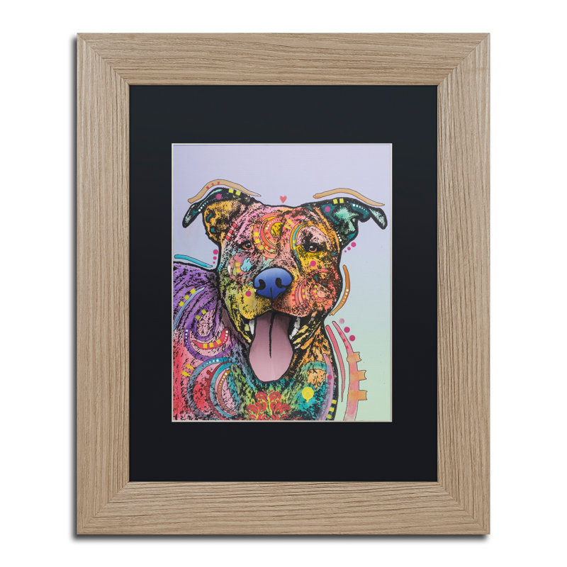 "Zoey" par Dean Russo, impression sur toile, H 14 po x l 11 po x P 0,5 po, Noir, Cadre noir
