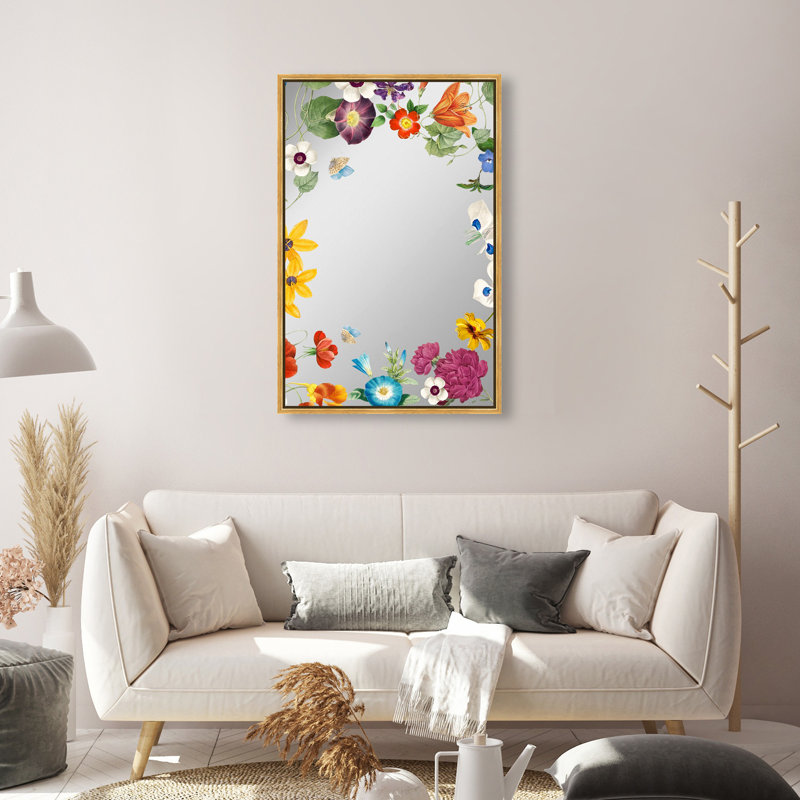 Spring In Animals Framed Mirror by Oliver Gal, Cream