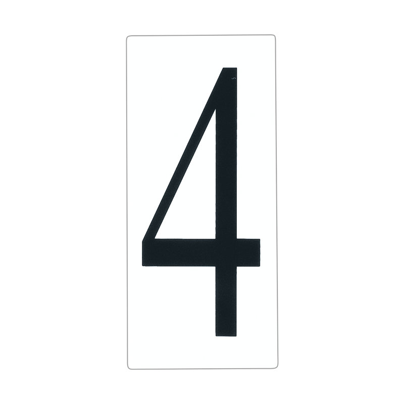 Numéro de maison Brookwood, 4, Blanc