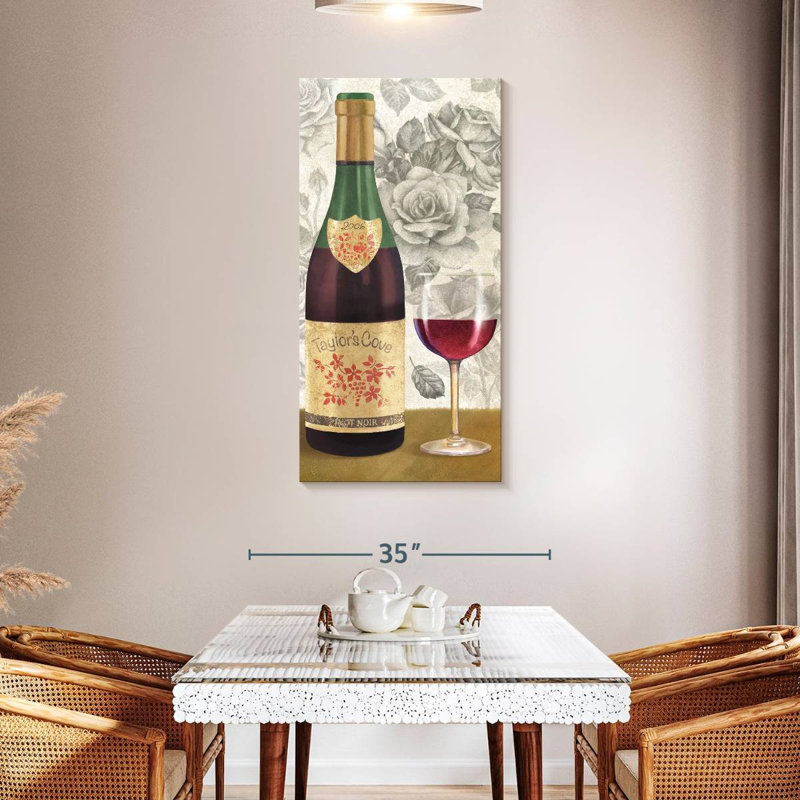 Vin et roses II, H 48 po x l 24 po