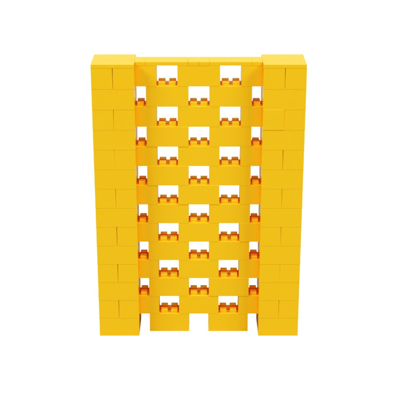 Ensemble mural Everblock, H 84 po x l 60 po x P 12 po, Jaune