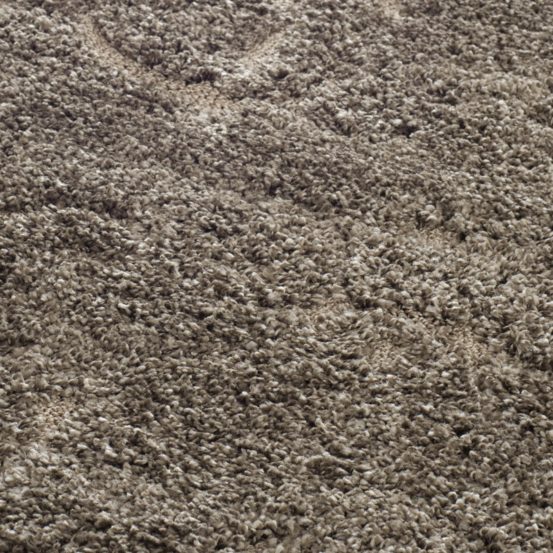 Tapis floral fumé / beige Ellyona, Rond 5 pi