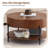 30.47'' Round Coffee Table With Drawers-882537522