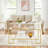 Aubre 39.4" W Rectangle Glass Top Coffee Table with Storage-957661746